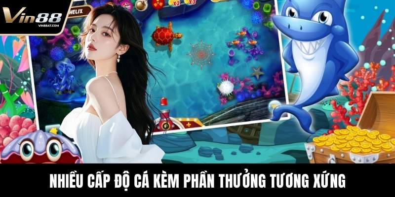 Bắn Cá Long Vương - Tựa Game Săn Mồi Uy Tín Tại VIN88 31 Nhiều cấp độ cá kèm phần thưởng tương xứng